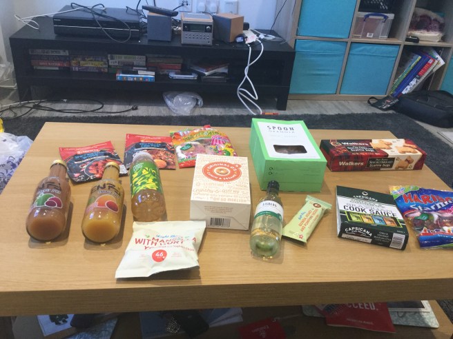 1. Products on table