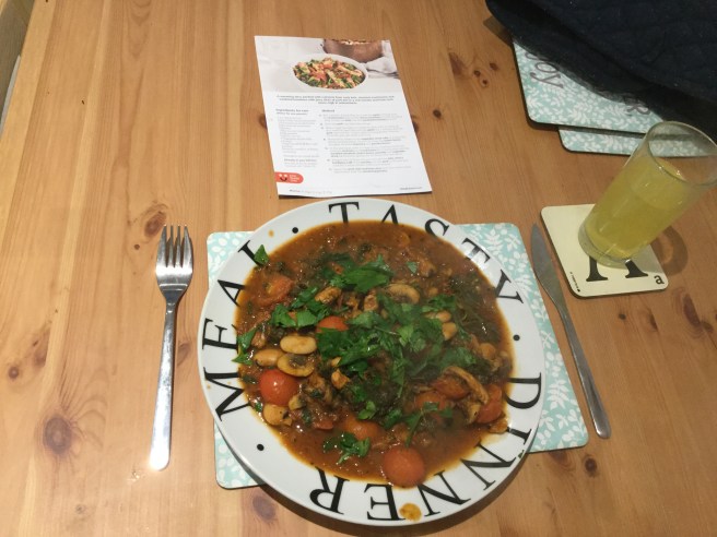 55. Pork, kale and bean casserole