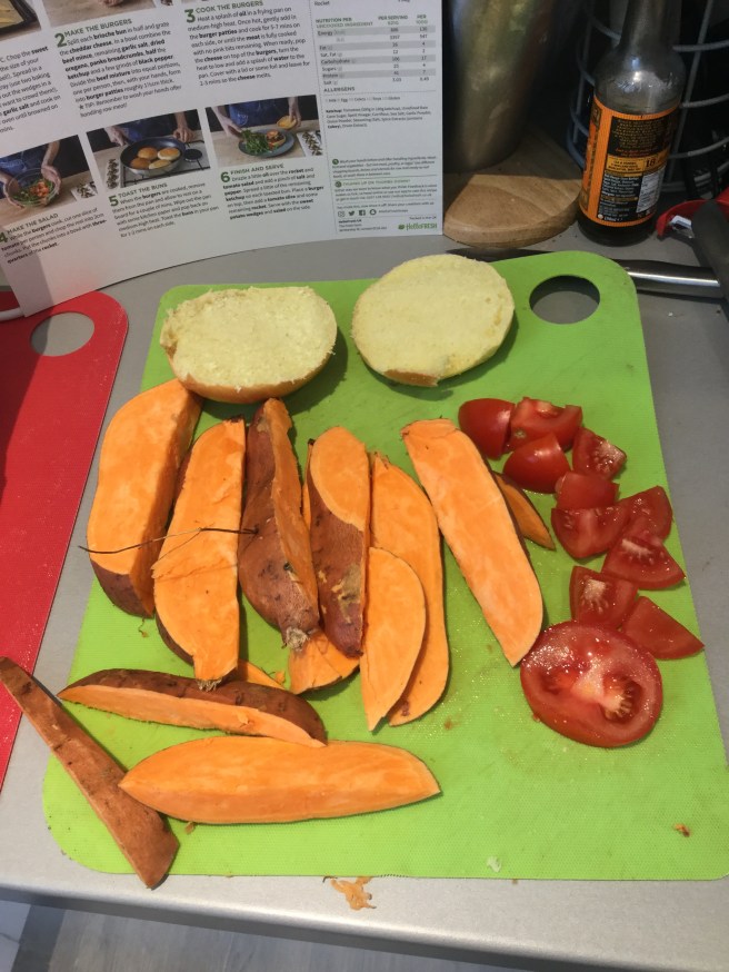 9. Burger prep step 1