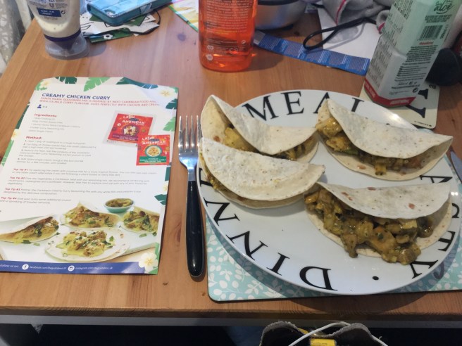 23. Creamy Chicken Curry in wraps