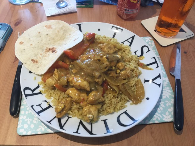 27. Chicken curry and rice