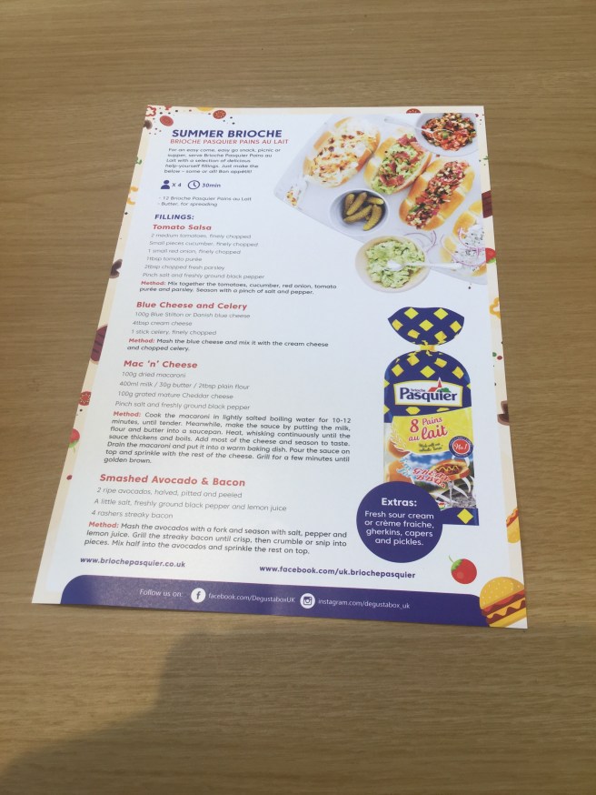 Brioche recipes sheet