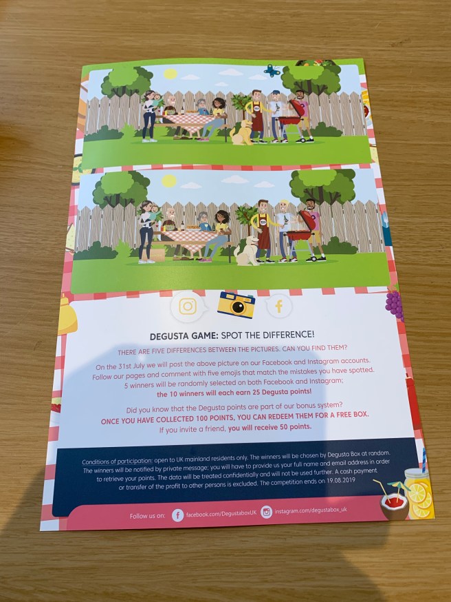 Degusta Box Spot the Difference