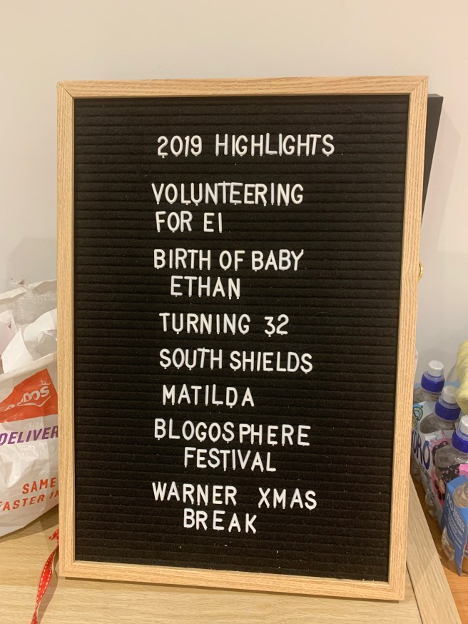 2019 Highlights Letter Board