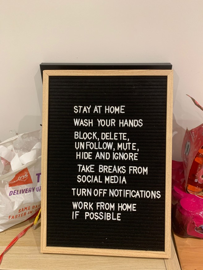 Covid 19 Tips Letter Board